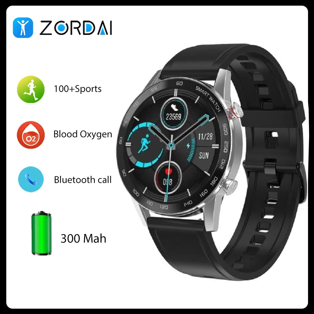 Zordai DT95 Smart Watch Men 1.3"HD Full Touch Heart Rate GPS Sport Fitness Watch Waterproof IP68 For Xiaomi Huawei Watch GT3 Pro