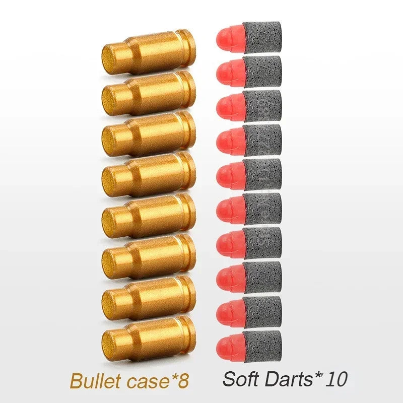 Shell Throwing Soft Bullet Airsoft Pistol Toy EVA Children Toy Gun Outdoor Combat Weapon Eat Chicken Pellet Gun Toy For Boy