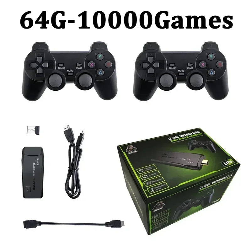 Video Game Sticks M8 Console 2.4G Dual Wireless Controller Game Stick 4K 20000 Games 64GB Retro Game For Dropshiopping Xmas Gift
