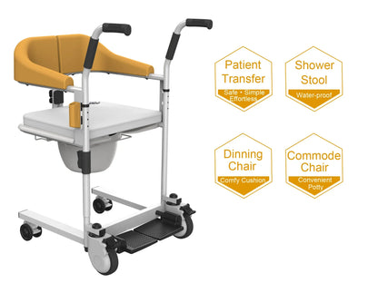 Hot Sale Wheelchair Toilet Commode Chair Electric Patient Lifting Transfer Chair For Elderly