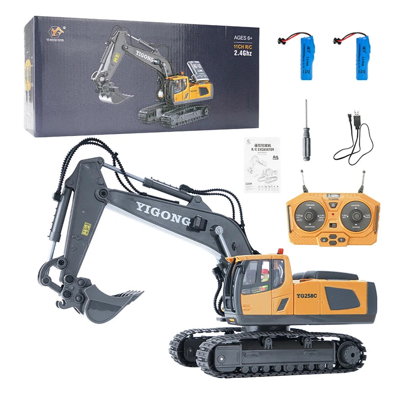 1/20 RC Car 2.4G Remote Control Excavator Construction Engineering Vehicle With 680 Degree Rotation Model Toys for Boys Kid Gift