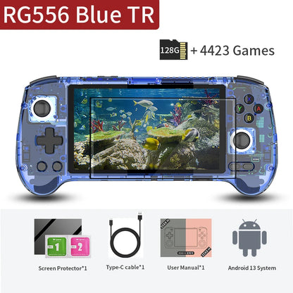 ANBERNIC RG556 Handheld Game Console Unisoc T820 Android 13 5.48 inch AMOLED Screen 5500mAh WIFI Bluetooth Retro Video Players