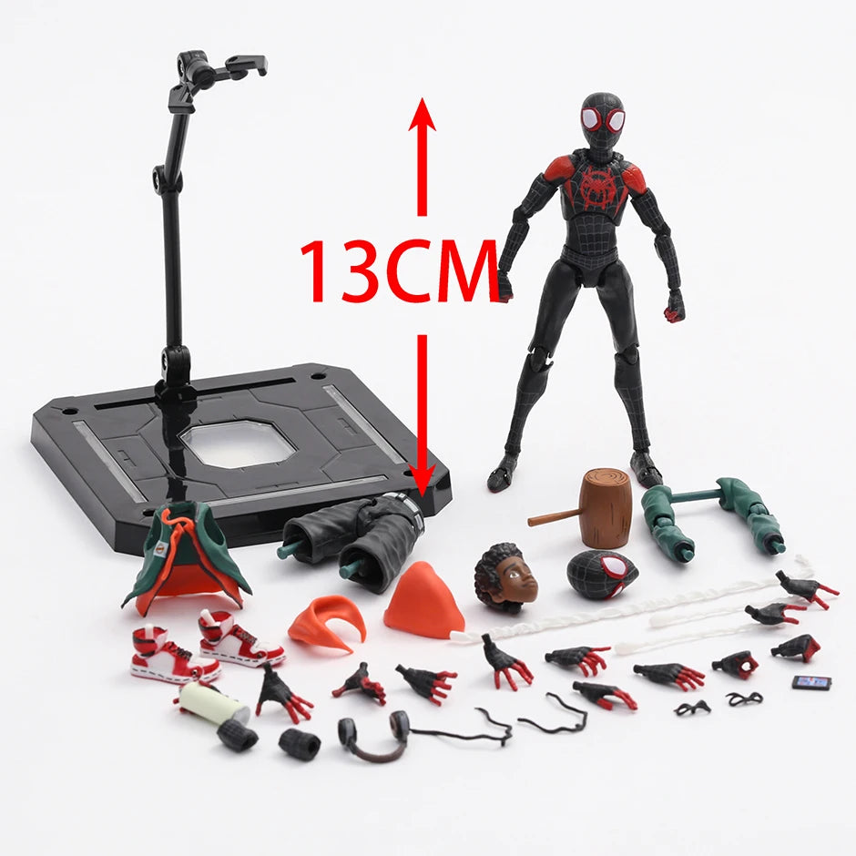 Sentinel Miles Morales SV-Action Spider-Man Into The Spider Verse Action Figure Model Toy Gift Collection Figurine