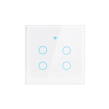 WiFi Smart Switch EU Neutral Wire/No Neutral Wire Touch Light Switch Works with Alexa Google Home Alice 1/2/3/4 Gang Smart Home