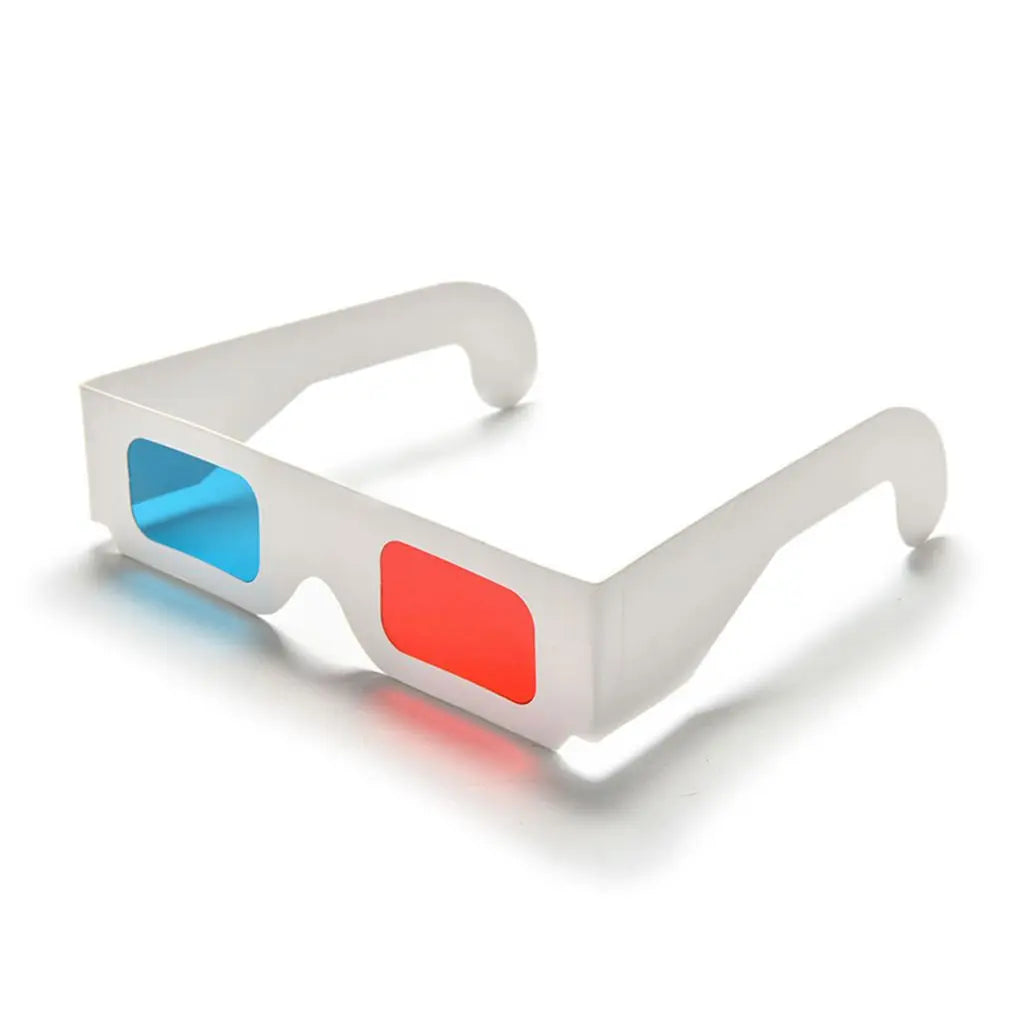 10pcs/set Universal Paper Anaglyph 3D Glasses Red Blue Cardboard Movie Game DVD Video TV 3D Glasses