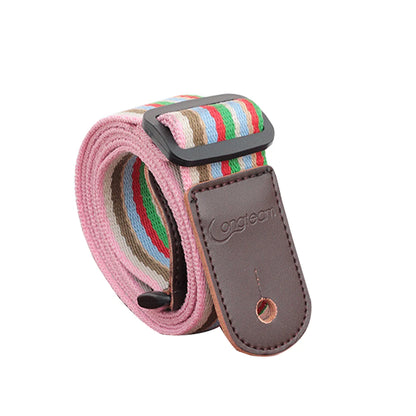Ukulele Rainbow Strap Small Guitar Tail Nail Strap Breathable Cotton Material Double-Layer Quality Soft Leather Head