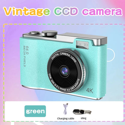 HD Digital Camera Children Camcorder 2.4" 64MP Autofocus Vlogging Camera Compact Cameras for Kid Adult Beginners Rechargeable