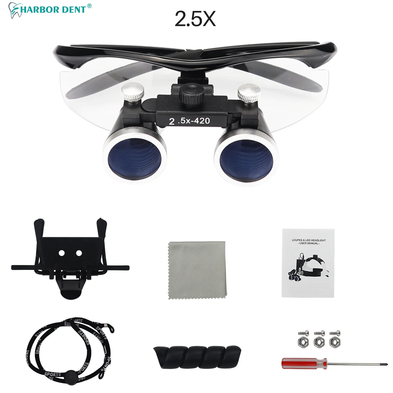 Dental Loupes 3.5x2.5x 320-420mm Goggles Lab Medical Binocular Magnifier Dental Surgery Surgical Optical lens magnifying Glass