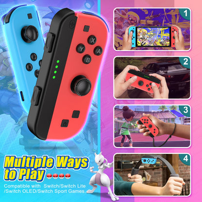 Joycons Gamepad For Nintendo Switch//Lite/Oled/Ios/Android Bluetooth Wireless Controller Joystick With Trubo Video Game Consoles