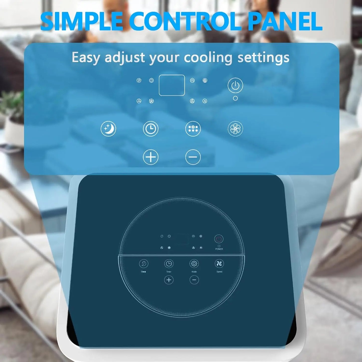 8000 BTU Portable Air Conditioner with Dehumidifier and Remote Control, AC for Apartment, Bedroom, Medium Rooms up to 350 Sq.Ft.