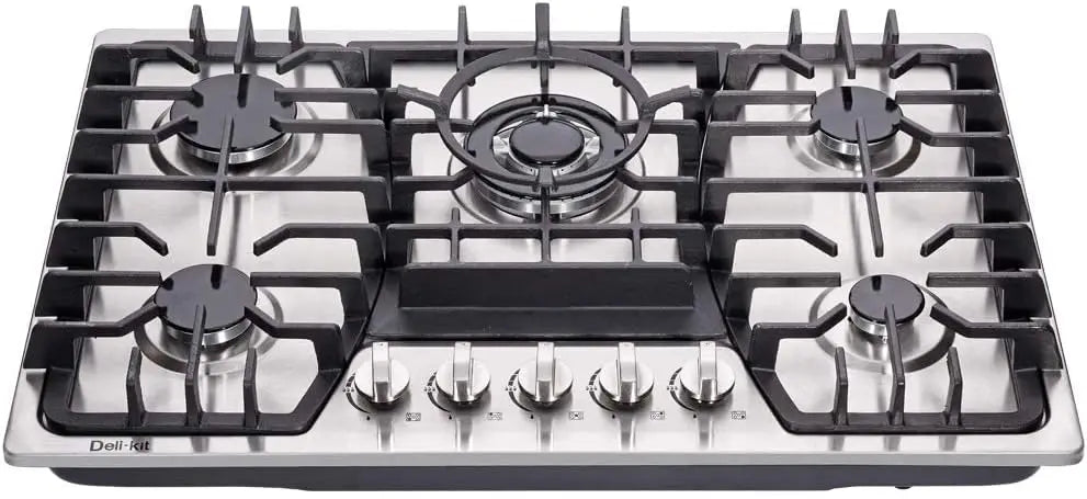 Cooktops Dual Fuel Sealed 5 Burners Gas Cooktop Built-In Stainless Steel Gas Hob DK257-A03 Gas Cooktop