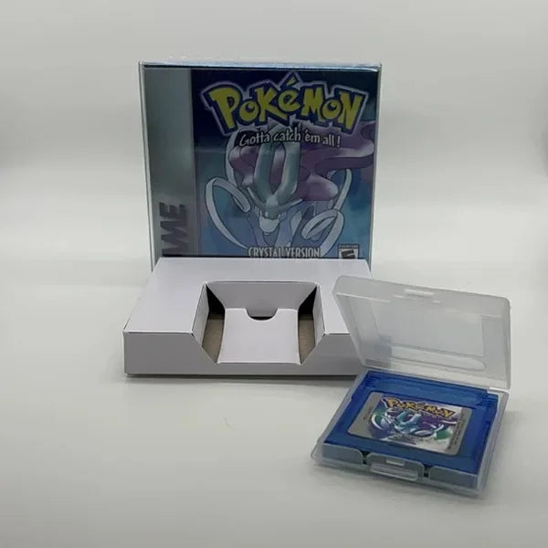 Pokemon Series Blue Crystal Gold Green Red Silver Yellow 7 Versions GBC Game In Box for 16 Bit Video Game Cartridge With Manuals