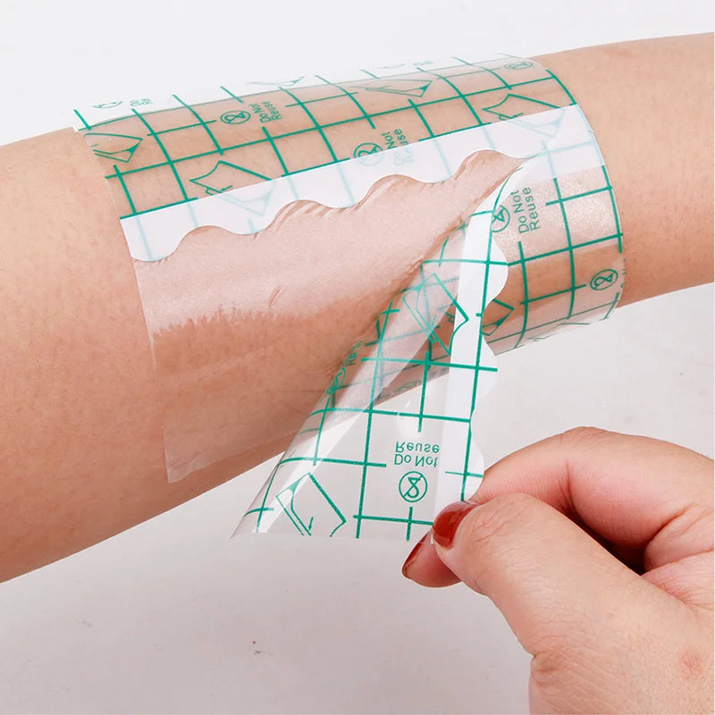 100Pcs Medical Transparent Wound Dressing PU Film Waterproof Adhesive Plaster Fixation Tape Tattoo Film Skin Protect Patch