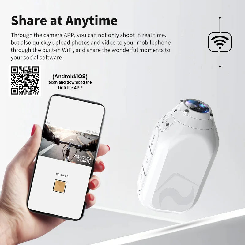 Drift Ghost XL SE Snow Edition Action Camera 1080P HD WiFi Live Streaming Sport Camera IPX7 Waterproof 9 Hour Battery For Bicycl