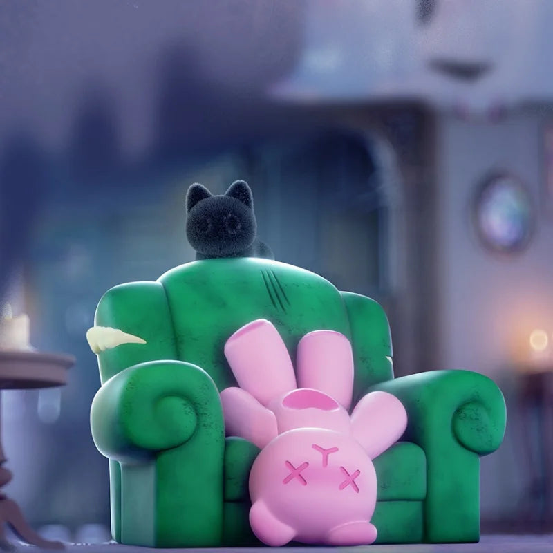 Finding Unicorn ShinWoo Ghost bear house Series  Blind Box Toys Cute Action Anime Figure Kawaii Mystery Box Designer Model  Gift