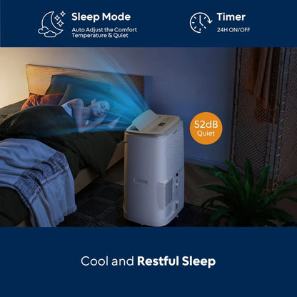 Air Conditioner 14000 BTU Portable AC with Heating, 4 Modes Air Conditioners for Large Room Up To 650 Sq,Ft