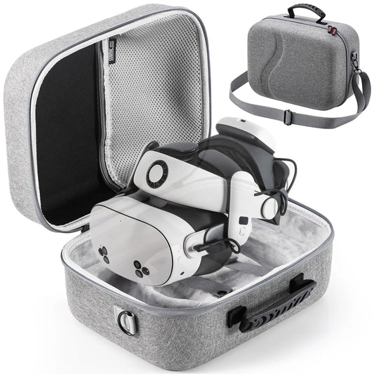 Large Carrying Case for Meta Quest 3S, Upgraded Hard Travel Case Compatible with BOBOVR S3 Pro/Kiwi Design Battery Head Strap