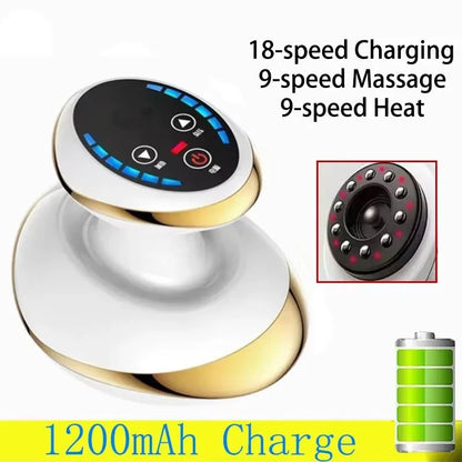 Home Electric Guasha Scraping Massage Cupping Body Massager Vacuum Cans Suction Cup Heating Fat Burner Anti-cellulite Massager