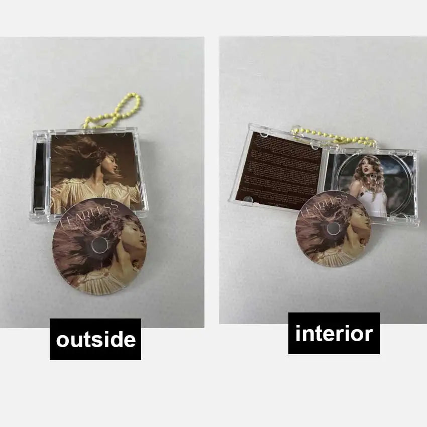 1pcs Custom mini CD case NFC Play songs DIY Artist Singer Music CD Smart Keychain Backpack decorative hangings