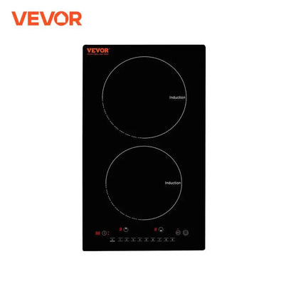 VEVOR 2 Burners Electric Induction Cooktop Stove Hob Built-in Burner Cooker Sensor Touch Control Magnetic Cooker Hot Plate