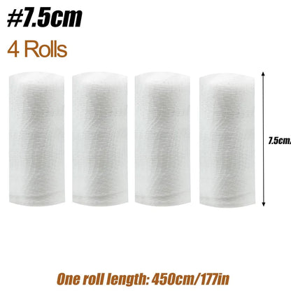 4 Rolls Premium Gauze Rolls Gauze Bandage - Super Soft Woven Stretch Gauze Bandages for Primary Wound Dressing Support