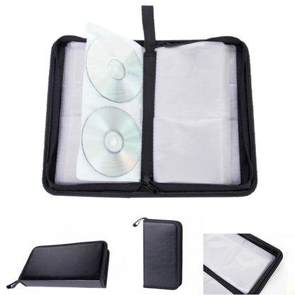 80-Sheets Car CD Case Disc Dvd Storage Bag High-capacity Sleeves CD Holder Case Carry Box Handbag With Zipper Album Organizer