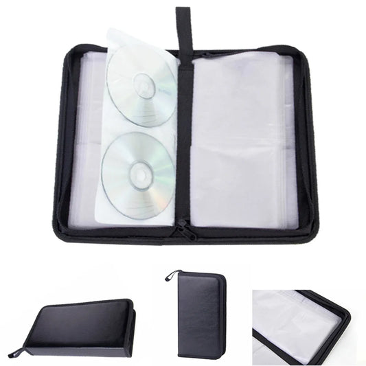 80-Sheets Car CD Case Disc Dvd Storage Bag High-capacity Sleeves CD Holder Case Carry Box Handbag With Zipper Album Organizer