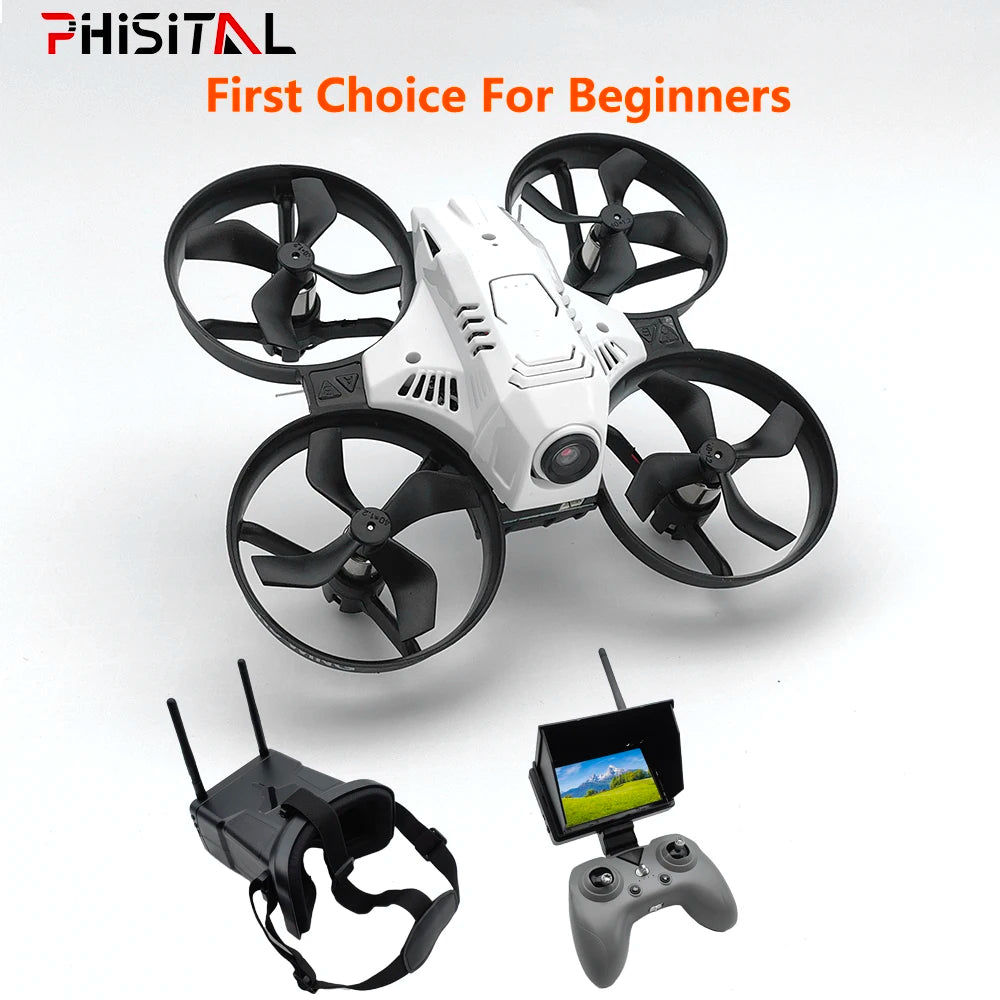 PHISITAL RTF FPV RC Racing Drone 87mm Micro Quadcopter Toys with 5.8G 600TVL 32CH Camera/4.3 Inch Monitor/FPV Goggles