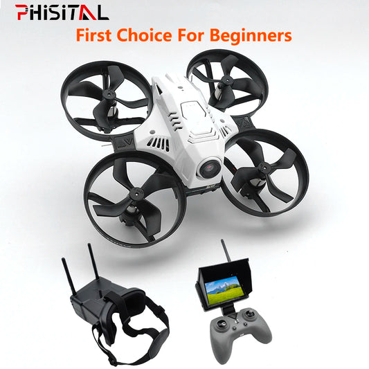 PHISITAL RTF FPV RC Racing Drone 87mm Micro Quadcopter Toys with 5.8G 600TVL 32CH Camera/4.3 Inch Monitor/FPV Goggles