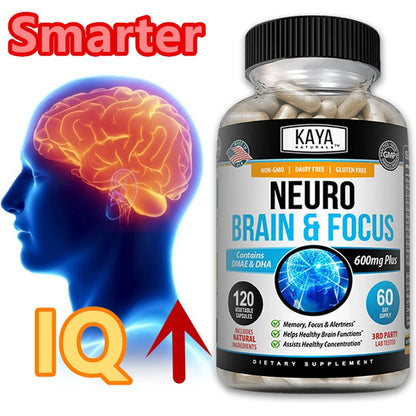 Helps Improve Cognitive Performance, Stress Relief and Brain Memory, Concentration and IQ Supplemen