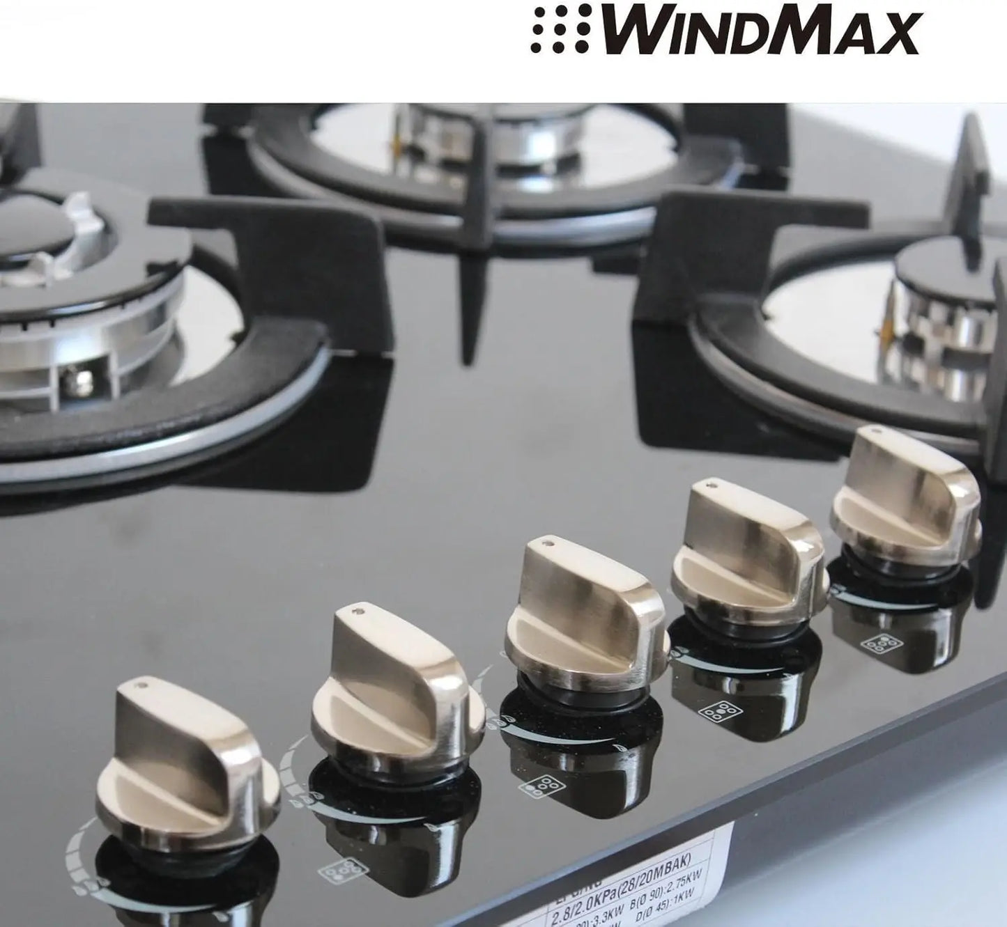 30" Fashion Black Tempered Glass Built-in Kitchen 5 Burner CookTop Gas Hob Customers Like The Appearance and Value