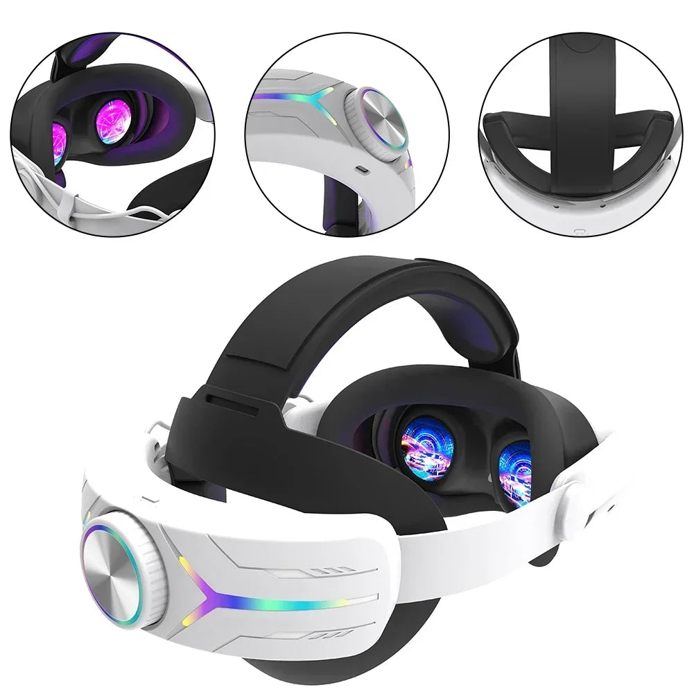VR Headset Battery Head Strap For Meta For Quest 3 Fast Charging Comfort Extend Playtime VR Accessories