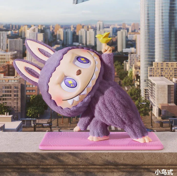 POP MART LABUBU THE MONSTERS Lazy Yoga Series Blind Box Toys Kawaii Anime Action Figure Caixa Caja Surprise Mystery Box Dolls