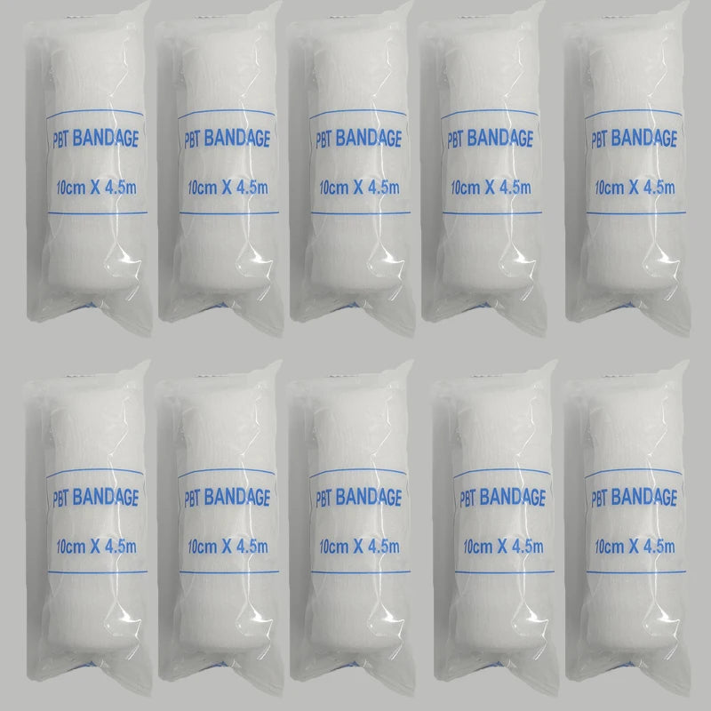5-10 Rolls/Lot 10cmx4.5m PBT Elastic Bandage First Aid Kit Gauze Roll Wound Dressing Medical Nursing Emergency Care Bandage
