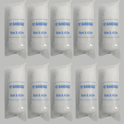 5-10 Rolls/Lot 10cmx4.5m PBT Elastic Bandage First Aid Kit Gauze Roll Wound Dressing Medical Nursing Emergency Care Bandage