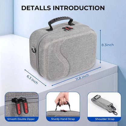 Large Carrying Case for Meta Quest 3, Hard Travel Case Compatible with Kiwi Design/BOBOVR Battery Head Strap and Other Accessory