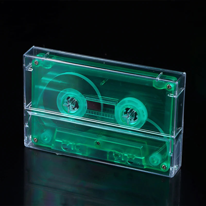 1Pc Home Cassette Tape Transparent Storage Box Audio Magnetic Recording Blank Tape Case Dustproof Box