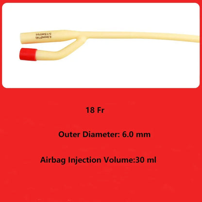 12 Pcs  Latex Disposable Urine Catheter Medical Urethral Catheters Sterilization Double Way Pee Through Catheter