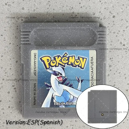 GBC Video Game Cartridge Console Card Pokemon Blue/Crystal/Green/Gold/Red/Silver/Yellow Full-size Chip with Multi-language