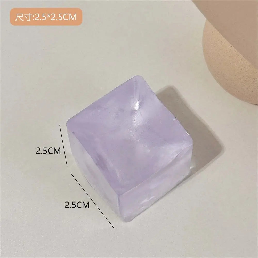 Creative Colorful Ice Block Squeeze Toy High Resilience Pinch Squeeze Anti-stress Ball Decompression Gifts Stress Relief Toys