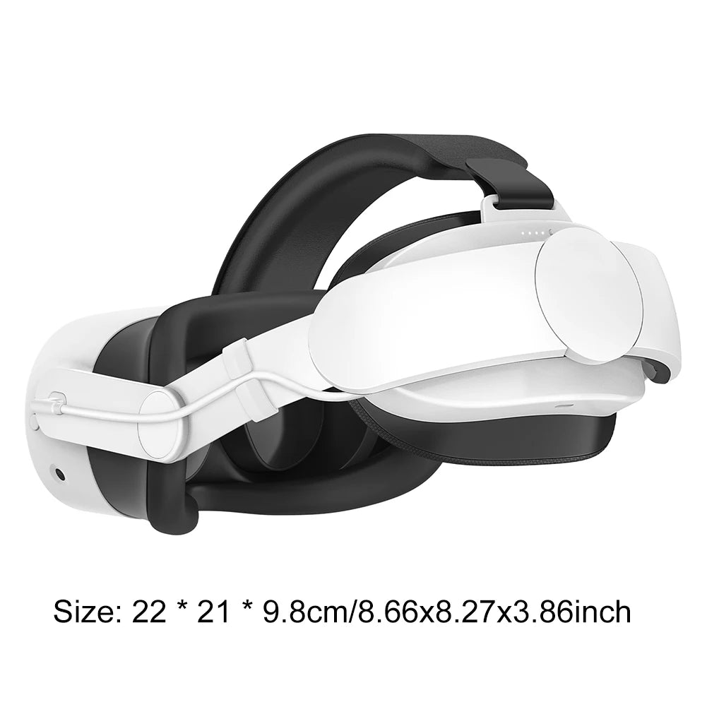 Adjustable Head Strap 6000mAh Battery Replacement Head Strap Extend VR Playtime Head Strap Battery Head Band for Meta Quest 3S/3