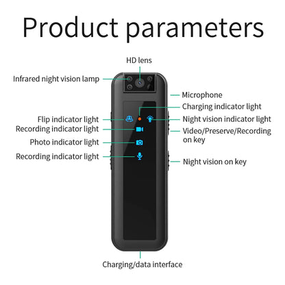 1080P HD Sports Camera 180 Degree Lens Flip IR Night Vision Cycling Outdoor Hiking Travel Clip-on Recorder Shooter Cameras