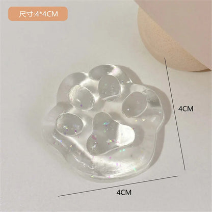 Clear Ice Cubes Squishy Toys Cute Cat Paw Fish Stress Relief Fidget Toy TPR Sticky Antistress Ball Slimy Squeeze Toys
