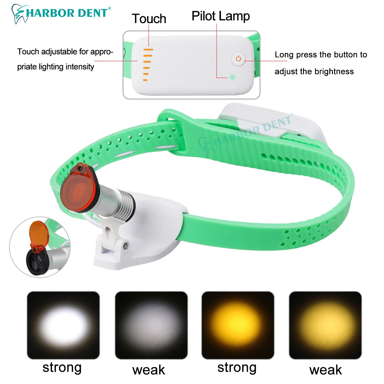 5W Dental LED Headligth Wireless Ultra-light High-brightness Dental Surgical Headband Medical Headlight  Adjustable Brightness