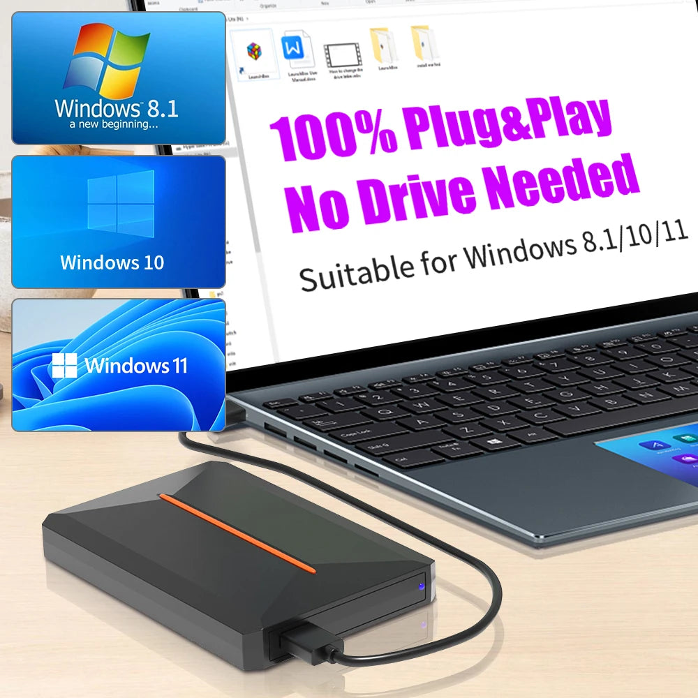 Launchbox 500G Portable Gaming HDD Retro Game Console With 3760+PC/3D Gamesfor PS4/PS3/PS2/WiiU/Wii/N64/DC/PS1 for Win PC/Laptop