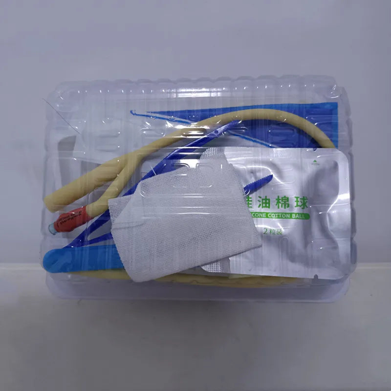Disposable Sterile Urethral Catheterization Pack Urine Drainage Dressing Kit Double-Lumen Latex Foley Catheter for Man Women