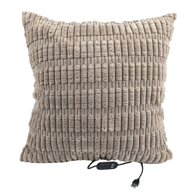 45x45cm USB Electric Cushion Portable Heating Pillow 5-Block Temperature Control Menstrual Cramps Period Pain Relief Heated Pad