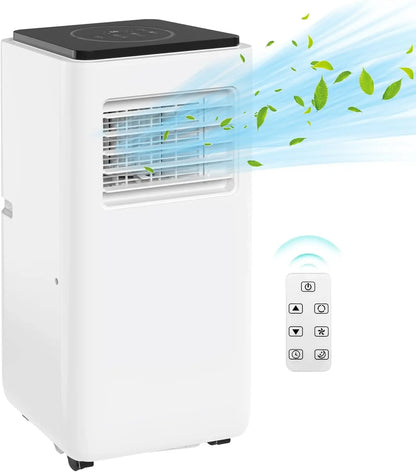 8000 BTU Portable Air Conditioner with Dehumidifier and Remote Control, AC for Apartment, Bedroom, Medium Rooms up to 350 Sq.Ft.