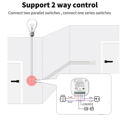 LVGESS 16A WIFI Switch Smart Home Tuya App Remote Control Smart Timer Switch No Battery Light Switch Work with Google Home Alexa