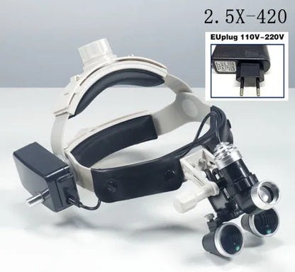 XND Dental Magnifier Binocular Magnifier Focusing Headlight 2.5X 3.5X Adjustable Interpupillary Distance Optical Surgical Type